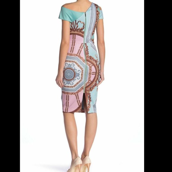Ted Baker Yanar Versailles Print Bodycon Dress size 1 nwot - Picture 6 of 14